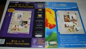 20 protectores de hoja individuales ULTRA PRO 8,5 x 11 páginas carpeta recargas álbum de recortes - Imagen 1 de 1