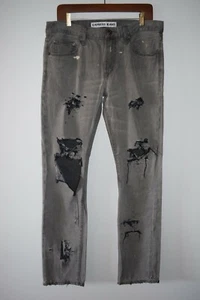 Express Stretch Skinny Rocco Slim Fit Jeans Mens 32x34 Denim Pants Ripped  - Picture 1 of 9