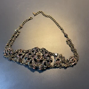 Vintage VCLM Victorian-style Crystal 16” Chocker Necklace - Picture 1 of 8