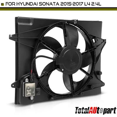 Nuevo ventilador de radiador con montaje de cubierta para Hyundai Sonata 2015 2016 2017 L4 2,4 L Foto 1 de 4