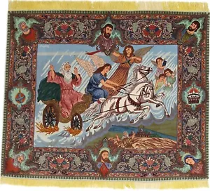Moses Durchquerung des Roten Meer Täbrizi Perserteppich Orientteppich 1,42 X1,70 - Bild 1 von 10