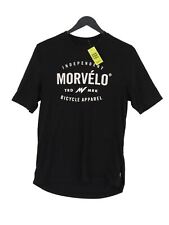 Morvelo Men's T-Shirt M Black Graphic 100% Polyester Basic