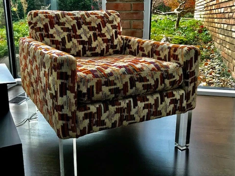 Vintage Milo Baughman for Thayer Coggin 1970's Cube Chair Cover