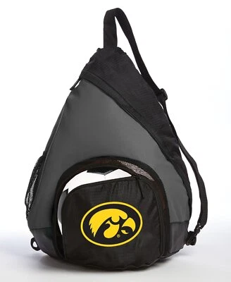 University of Iowa Sling Backpack Iowa Hawkeyes Bag with Soccer Ball or Volleyba - Image 1 of 4