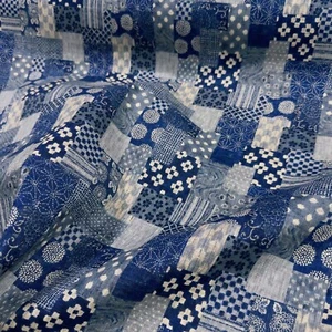 Japanese Fabrics Cotton Patchwork One Yard Unit retro style Japanese motif boro - Picture 1 of 21