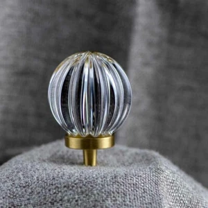 Transparent Crystal Handle Wardrobe Drawer Knob Pumpkin Handle Pull Knob - Picture 1 of 7