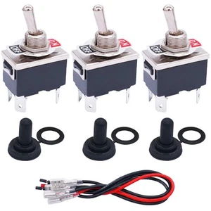 TWTADE 3 Pcs Latching Toggle Rocker Switches 4 Pin 2 Position ON/Off DPST Hea... - Picture 1 of 7