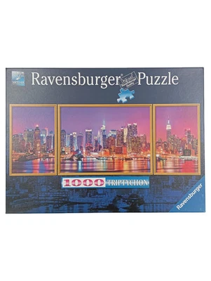 Ravensburger Puzzle 1000 Teile New York Skyline Triptychon Nacht Architektur - Bild 1 von 4