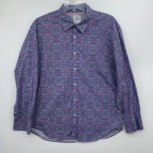 Society Of Threads Mens Performance Dress Shirt XL Stretch Slim Fit AOP - Picture 1 of 8
