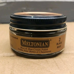 Meltonian Schuhcreme schwarz Noir #2 1,55 Unzen Glas - Bild 1 von 5