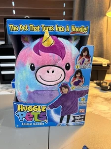 FELPA CON CAPPUCCIO PELUCHE ANIMALE MAGICO.UNICORNO TAGLIA UNICA ETÀ 3+-11 anni - NUOVA - Foto 1 di 9