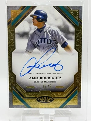 Alex Rodriguez 2025 Topps Tier One Auto Autograph GOLD Foil 13/25 - Image 1 of 2