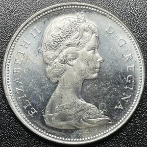 1965 Type 3 Canadian Silver Dollar ***Large Beads Blunt 5*** 80% $1 Canada Coin - Picture 1 of 4