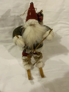 Skifahren Weihnachtsmann Ornament  - Bild 1 von 5