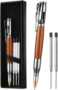 Bolt Action Pen with Gift Case, Retractable Lightweight Metal Pen, Ballpoint Pen - Picture 1 of 11