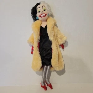 Disney Store Cruella De Vil Doll Plush 16" 101 Dalmatians Toy - Picture 1 of 6