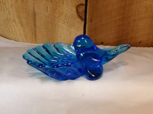 2000 Leo Ward Bluebird of Happiness with Shell Trinket Dish ~ Signed - Picture 1 of 7