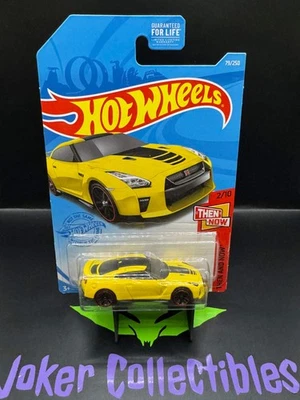 Nissan GT-R (R35) 79/250 amarillo '17 entonces y ahora 2/10 Hot Wheels Foto 1 de 2