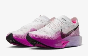 Size 10.5 Nike Men's ZoomX VaporFly Next% 3 'White Vivid Purple' DV4129-104 NEW - Picture 1 of 8
