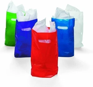 Assorted Colored Plastic Bags (50 pc) - Picture 1 of 3
