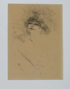 HENRI TOULOUSE LAUTREC, LITHOGRAPH "MADEMOISELLE POLAIRE" 1857/58 - Picture 1 of 7