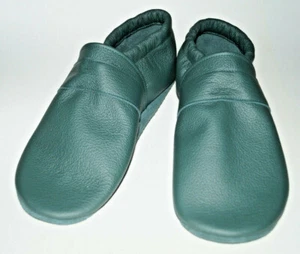 Zapatos de cuero talla 42, verde oscuro (verde esmeralda oscuro), cuero auténtico  - Imagen 1 de 3