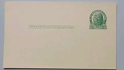 Postal Stationery UX27. Post Card. 1914. Jefferson. UNUSED. - Image 1 of 3