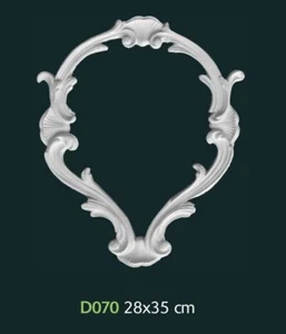 Decoro in gesso per pareti e soffitti 28x35cm - D070 - Ornamento in Gesso - Foto 1 di 1