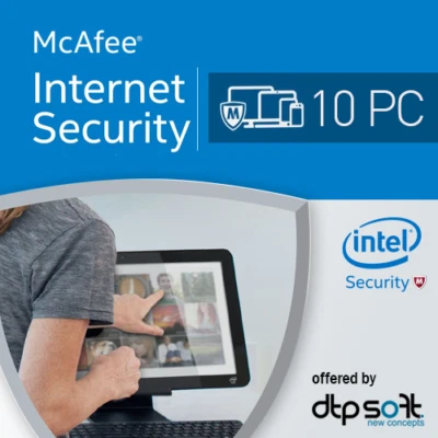 McAfee Internet Security 2025 10 PC 1 Jahr VOLLVERSION  Upgrade DE EU - Bild 1 von 4