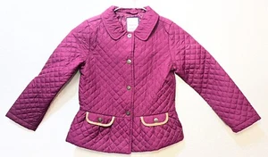 Gymboree Quilted Equestrian Lightweight Coat Maroon Girls Sz Small - Picture 1 of 12