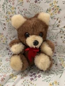 Vintage Russ Berrie & Co Mini Teddy Bear 4” Ground Nutshells Korea - Picture 1 of 7