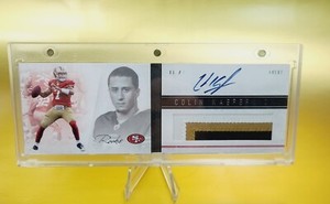 Colin Kaepernick ROOKIE JERSEY AUTOGRAPH SIGNED #'D BOOKLET CARD W/CASE - MINT