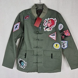 Clot × Dr. Woo Mens Small Embroidered Army Japanese Devil Patches 2017 Jacket - Picture 1 of 14