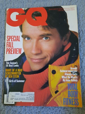 GQ Gentlemen's Quarterly Magazine, July 1986. Arnold Schwarzenegger Cover Rare - Image 1 of 4