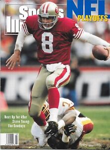 1st STEVE YOUNG Sports Illustrated 1993 San Francisco 49er Football BYU No Label