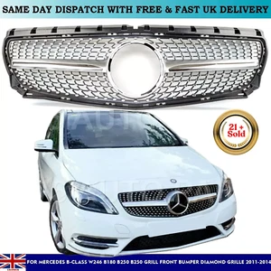 For Mercedes B-Class W246 B180 B250 Front Bumper Chrome Grille Diamond 2011-2014 - Picture 1 of 21