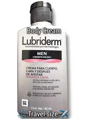 Men Best Body Cream LUBRIDERM HOMBRE CREMA 3EN1 CARA CUERPO TRAVEL TALLA 120ML Foto 1 de 4