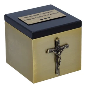 Scatola per le ceneri in acciaio dorato Mini Urn - Picture 1 of 9