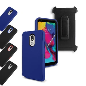 For LG Stylo 5 Heavy Duty Otter Hybrid Defend Case with Belt Holster Clip - Picture 1 of 9
