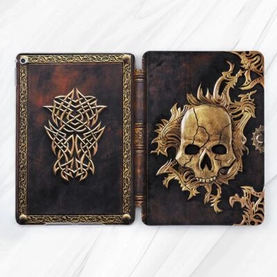 Horror Vintage Book Skull Case For iPad 10.2 Air 3 4 5 Pro 9.7 10.5 11 12.9 Mini - Image 1 of 4