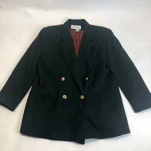 Fundamental Things 100% Wolle Blazer Zweireiher Goldknöpfe Grün Sakko 14 - Bild 1 von 13