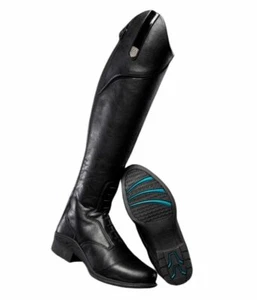 Botas de campo altas veganas para mujer Mountain Horse, cuero vegano, negras - Imagen 1 de 2