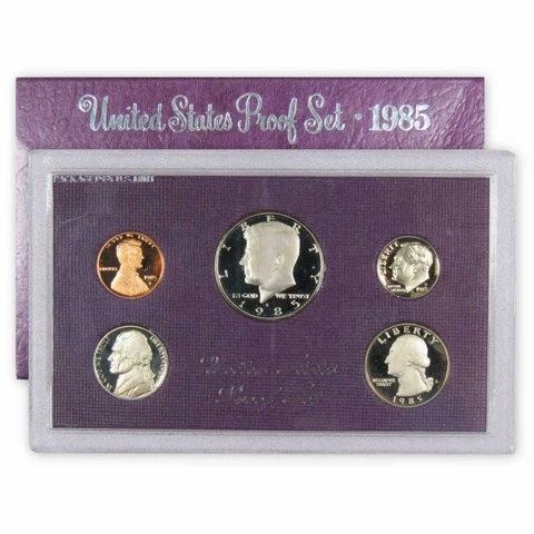 1985 ORIGINAL US MINT PROOF SET BOX & CARD GREAT BIRTH YEAR GIFTS! Cover