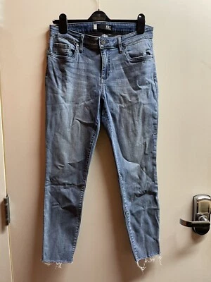 Kut from the Kloth Jeans Womens 10 Donna Ankle Skinny Raw Hem Medium Light Wash - Image 1 of 4