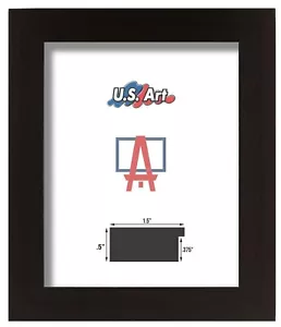 Cornici US ART 1,25" Cornice portafoto marrone mogano invecchiato Mdf larghezza 22 pollici - Foto 1 di 6