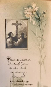 Holy Card Friendship St. Francis Paris France 1926 - Picture 1 of 3