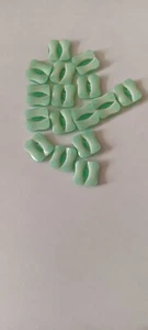 Mint Unique 2 Hole Square Buttons Rounded Corners 1/2" 12MM Lot of 8 Free Ship - Picture 1 of 3