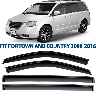 Rain Guards Vent Visors Shade for 2008-2016 Chrysler Town and Country - Image 1 of 4