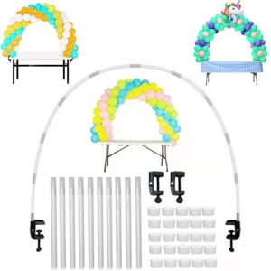 Large Balloon Arch Set Column Stand Base Frame Kit Wedding Birthday Party Decor - Picture 1 of 11