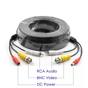 50 Feet Pre Made Cable with Video Audio & Power for CCTV Security Camera DVR - Picture 1 of 5